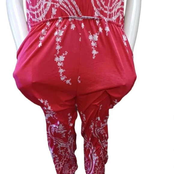 Unbranded 100% Silk Pink & White Romper Size XL - Picture 3 of 12